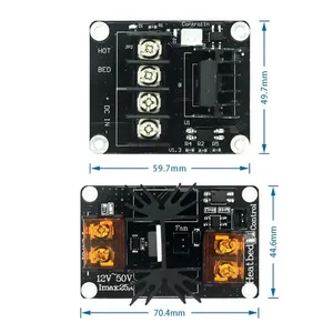 3D yazıcı ısıtmalı yatak güç modülü yüksek akım 25A 30A MOSFET yükseltme rampalar 1.4 özelleştirmek çin üretici - Product Image 4