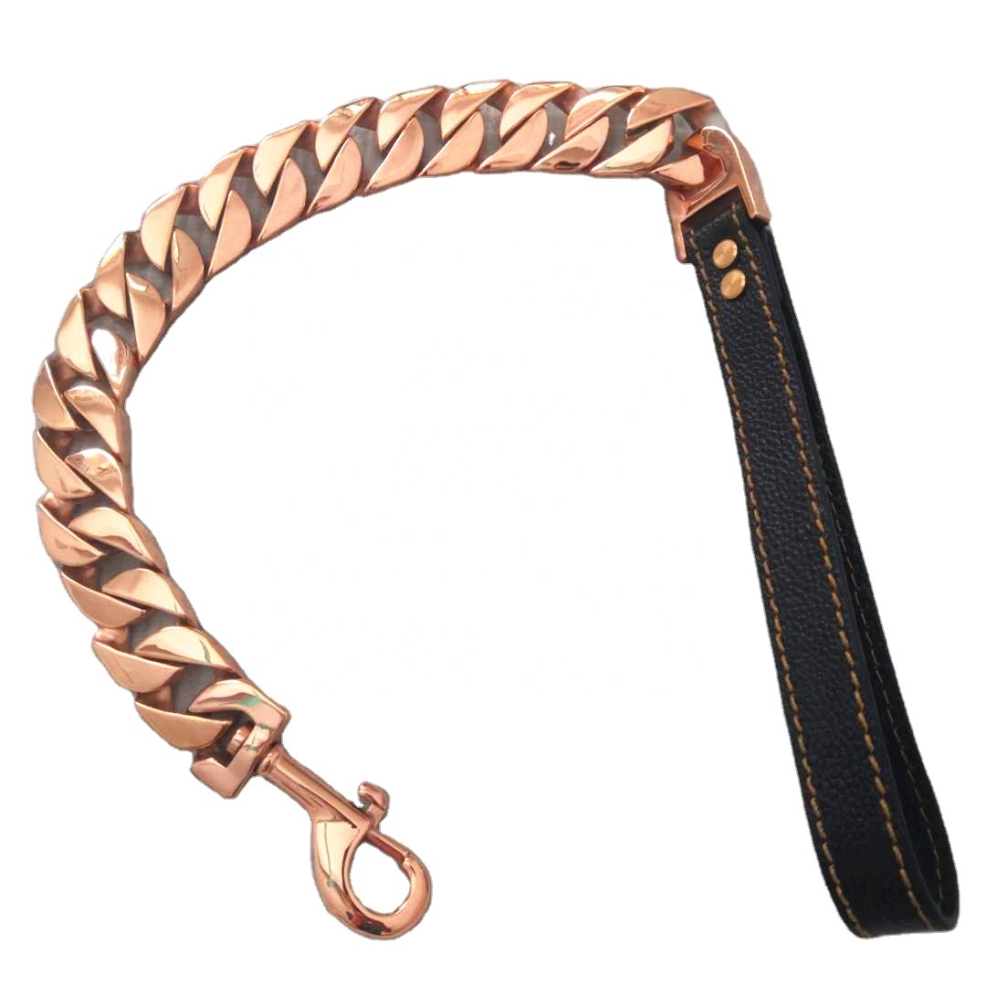 Laisse 32mm or rose