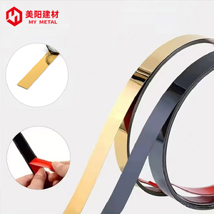 Bán buôn 0.3mm Độ dày cuộn thép không gỉ Tự dính sàn Viền cắt chuyển tiếp dải cho trang trí tường nhà - Product Image 3