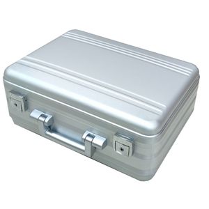 Hợp Kim Nhôm Tùy Chỉnh Attache Case Tuỳ Chỉnh Bạc Nhôm Thiết Bị Lưu Trữ Ngắn Gọn Case Với Foam - Product Image 2