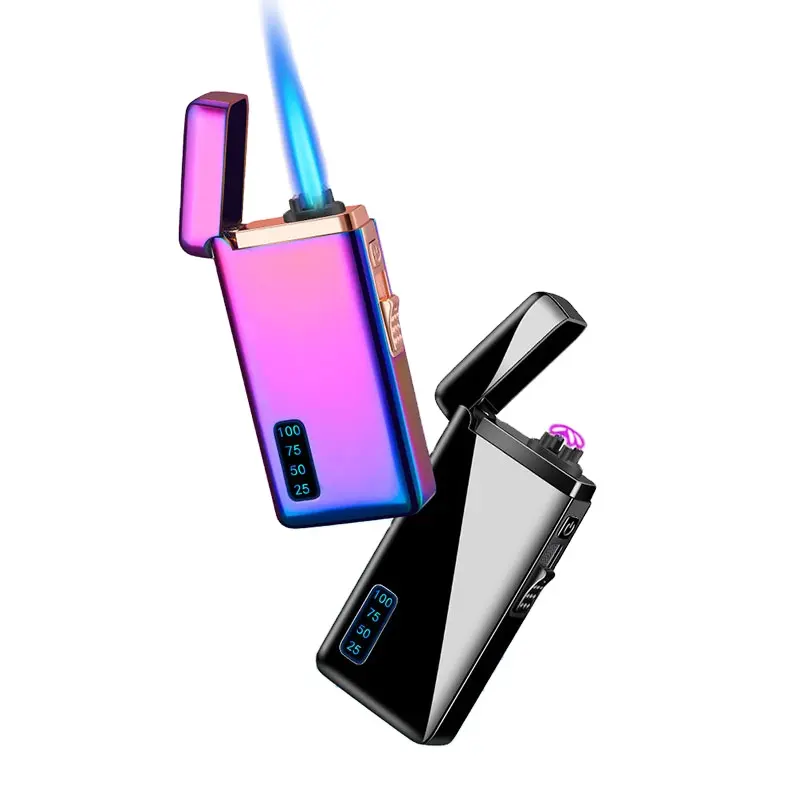 Briquet à gaz USB avec Logo personnalisé en alliage de Zinc, vente en gros