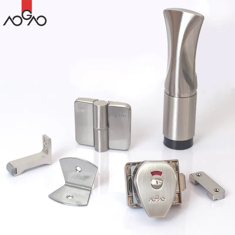 AOGAO亜鉛合金商用バスルームパーティションハードウェアトイレキュービクルアクセサリーメーカー