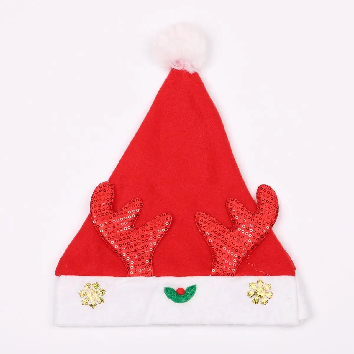 Cappello di natale in peluche di capodanno per adulti grande palla di peluche cappello di renna rossa di natale buon natale Festival Decor