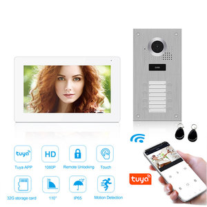 Sistema de estación de teléfono de puerta de intercomunicador de audio y video con cable para uso de apartamentos múltiples - Product Image 2