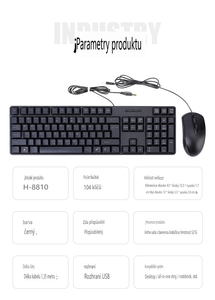 スポット卸売H8810ホームオフィス有線USBキーボードとマウスセット卸売カスタム言語バージョンロゴ - Product Image 6