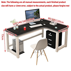 Escritorio de mesa de ordenador en forma de L de esquina para el hogar, escritorios de oficina económicos modernos simples - Product Image 2