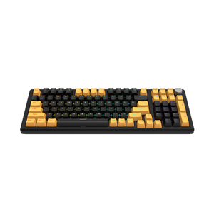 OEM USB DIY Teclado mecánico inalámbrico Teclas ergonómicas Características multimedia con perilla de aluminio Teclas ergonómicas altas y bajas - Product Image 5