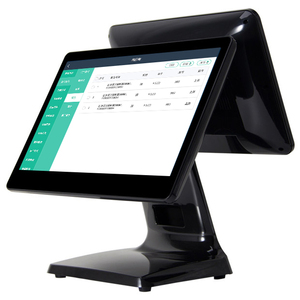 New Product 15&quot; + 14&quot; Ordering Cashier All in One POS System Machine Dual Screen Panel Touch Screen <strong>Monitor</strong> <strong>With</strong> Usb Interface - Product Image 1