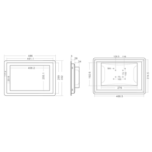 19 Inch Industrial Embedded <strong>Open</strong> <strong>Frame</strong> TFT <strong>LCD</strong> <strong>Monitor</strong> with USB &amp; <strong>DVI</strong> Interface - Product Image 6