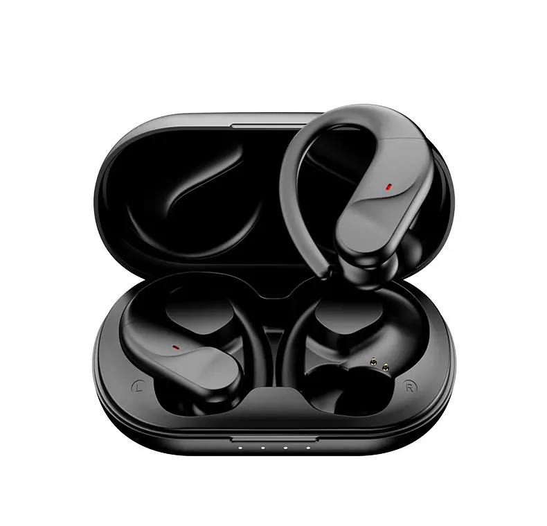 מוצר חדש הנמכר ביותר אוזניות אלחוטיות משחקי ספורט TWS 5.3 אוזניות שן כחולות אוזניות עם נרתיק טעינת LED למיקרופון