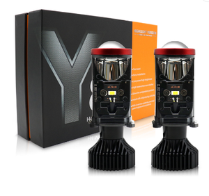 Y8รถโคมไฟ Bulb3570ชิปไฟหน้าหลอดไฟมินิ Bi Led โปรเจคเตอร์ไฟหน้าเลนส์ H4ไฟ Led - Product Image 2