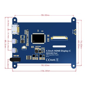 YZY 4.3 pollici Raspberry Pi Monitor industriale LCD senza Driver 800*480 TFT composizione pannello - Product Image 3