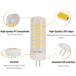 7w 780lm G8 LED電球AC120V No-フリッカー360ビーム角度キャビネット下カウンターキッチン照明 - Product Image 2