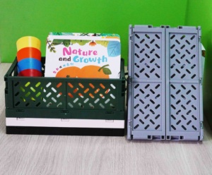 Faltbare Kunststoff-Aufbewahrung sbox Student Desktop Organizer Hautpflege-Aufbewahrung skorb Stapelbarer Behälter Organisation behälter für Stor