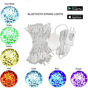 Dekorative Außen leuchten Bluetooth Wasserdichte LED-Lichterketten RGBIC Holiday/Patio/Pool Party Beleuchtung mit Timer-Fernbedienung - Product Image 1