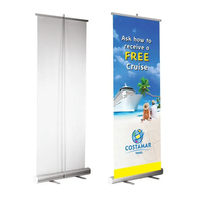 Digital printing Wholesale Advertising 85*200 Pull Up Banner Stand Retractable Roll Up Banner