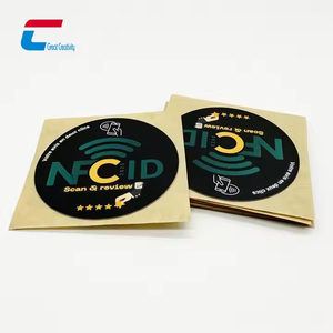 Etiquetas adhesivas personalizadas de tamaño de código QR círculo programable impermeable Rfid epoxi Nfc menú - Product Image 2