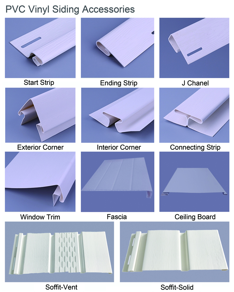 8 Inch 9 Inch 10 Inch Colorful Pvc Anti-aging Vinyl Siding Wall Panel Board For Exterior Wall Decoration