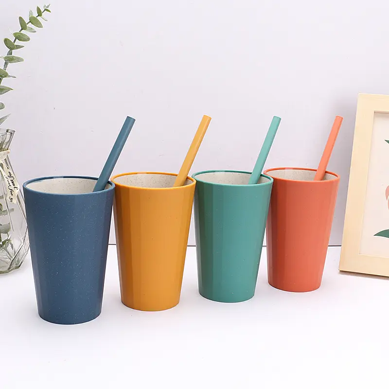 Pipeta redonda personalizada YN de dos colores, vaso de plástico para baño, cepillo de dientes, gran oferta