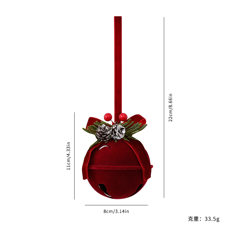 Flocked bell pendant