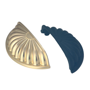 Vòng ngăn kéo knobs hình bán nguyệt tủ quần áo xử lý sideboard kéo tủ xử lý 64mm - Product Image 2