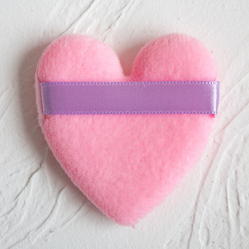 Ruban violet coeur rose