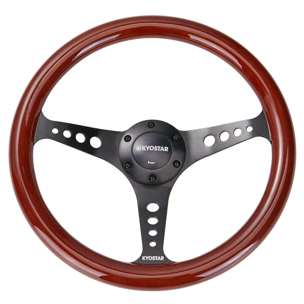 Volante con remache de madera para coche, de 14 pulgadas volante de madera, Universal, 6 pernos