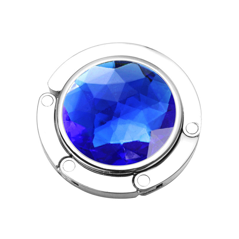 Gancho colgante redondo plateado - taladro azul rey