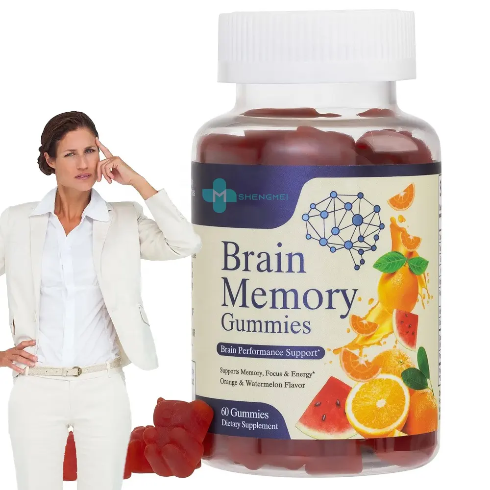 Suplemento de soporte para la memoria cerebral Gummies Suplemento para el cerebro Gummy Vitamins B6 B12 gummies para niños
