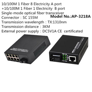 Ethernet Media Converterシングルモード光ファイバトランシーバRJ45 QoS 1ファイバ1電気モデル - Product Image 3