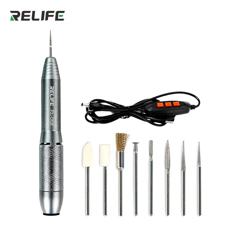 RELIFE ปากกาขัดขนาดเล็ก RL 068,เครื่องมือซ่อมแซมการขัดเจียรซีพียูกำจัดสนิมตัดอเนกประสงค์ปรับความเร็วได้