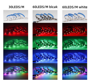 Смарт-Rgb Cob 12 В 10 Вт 5050 RGB полоска света 10 мм широкоугольная последовательность Адресуемая WS2812 светодиодные полосы света - Product Image 4