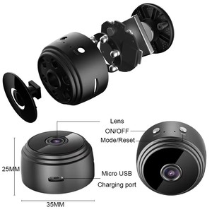 Precio barato Mini Cámara Wifi 1080p FHD función de grabación Mini cámara portátil WiFi grabadora de vídeo de seguridad para el hogar - Product Image 4