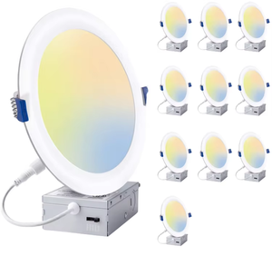 6-Inch ETL Dimmable CCT <strong>LED</strong> Recessed Down Lights Modern Design Spot Light with Aluminum Finish 12W Power IP44 Rating - Product Image 1
