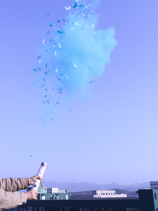 Confeti de humo de mano biodegradable para Baby Shower, decoración para fiesta, género, Cannon - Product Image 5