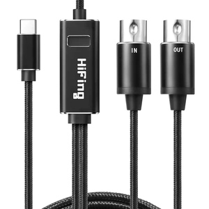 200cm Length <strong>Custom</strong> Usb Type C <strong>Midi</strong> Cable With Input Output Connecting <strong>Keyboard</strong> Synthesizer