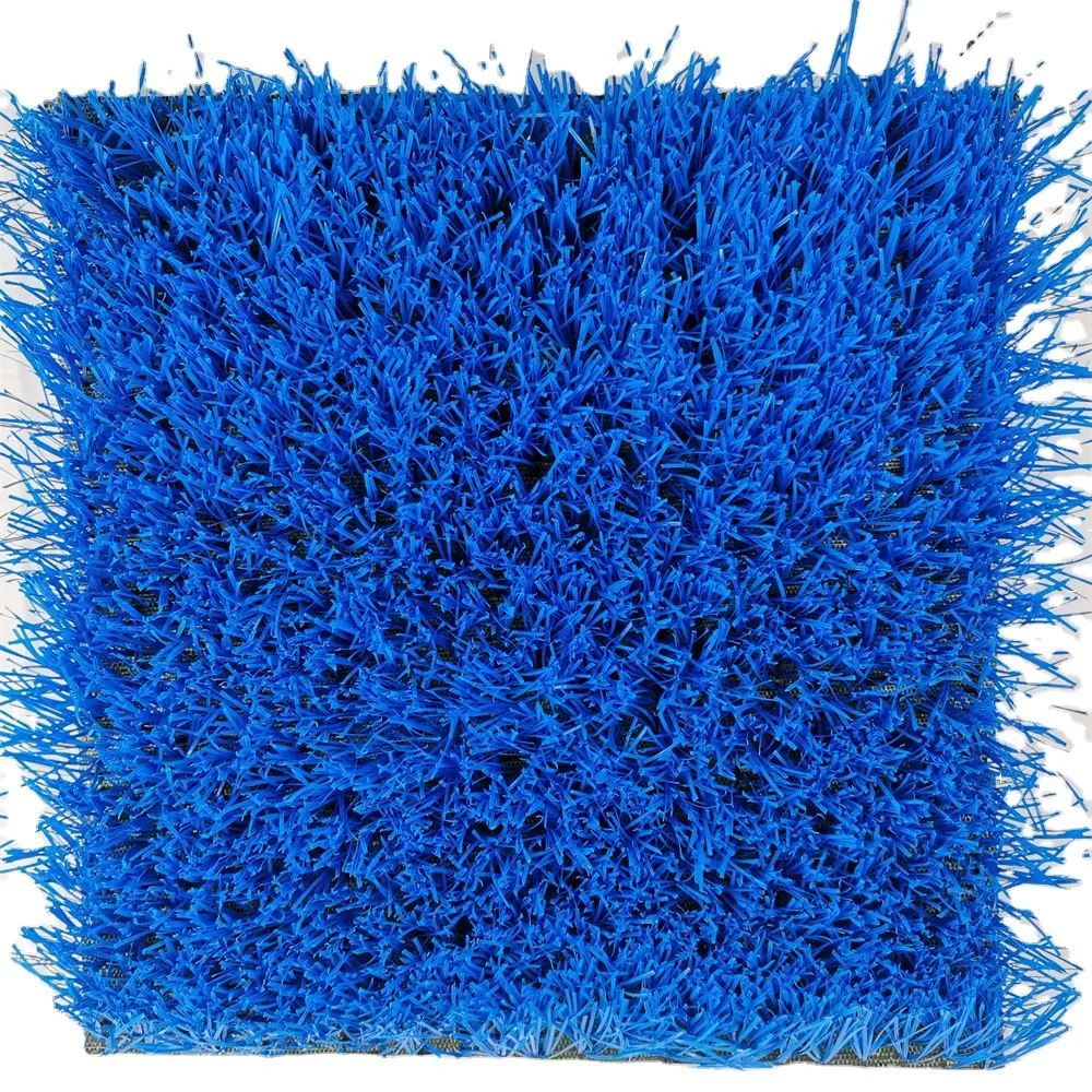 Colore blu forma S calcio erba artificiale calcio erba sintetica erba artificiale blu per campo da calcio
