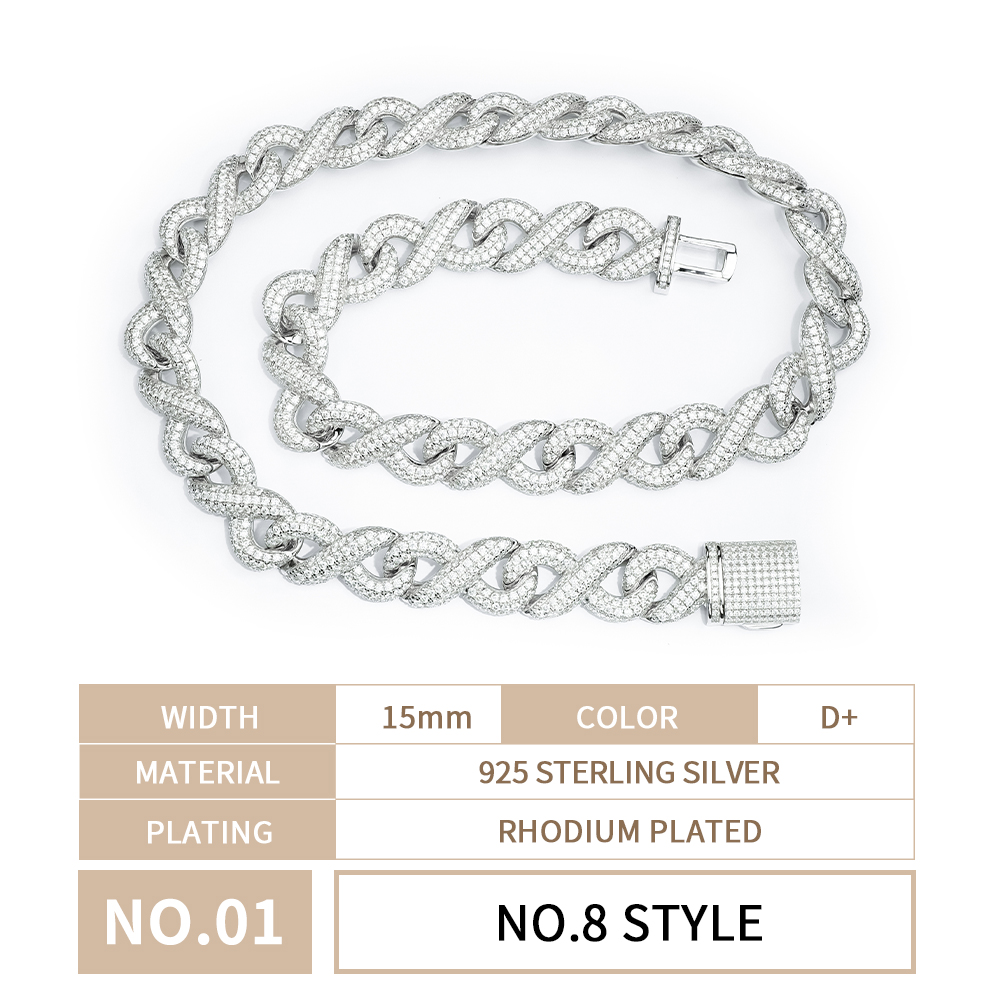 No.8 style Necklace White