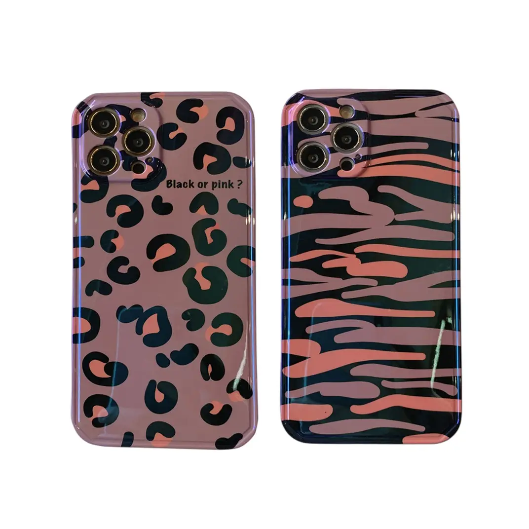 Hot selling Leopard Skin Protective Cover for iPhone 11 12 13 14 Pro Max XR XS MAX 8 7 Plus Mobile Phone Accessories Back Cases