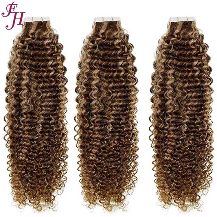 Fh fita para alongamento de cabelo, fh fita de cabelo encaracolado borgonho profundo desenho