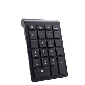 Teclado negro con 22 teclas, minipanel numérico Bt, compatible con Windows, iOS, Android