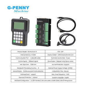 RichAuto-controlador de movimiento DSP A11 CNC, controlador original de 3 ejes, versión en inglés para máquina enrutadora CNC