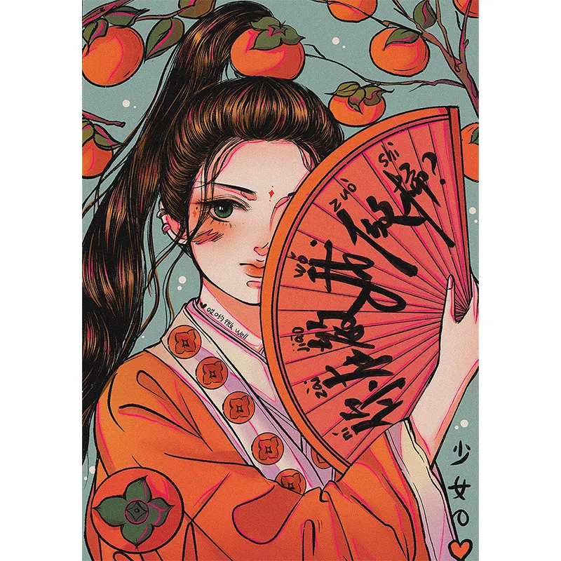 2022 new girl Japanese manga style gift home hanging painting artwork diamond painting