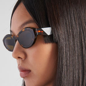 Sifier Hochwertige benutzer definierte Logo Brillen Sonnenbrille Schildkröte Acetat Mode Oval Cat Eye Sonnenbrille für Männer Frauen - Product Image 2