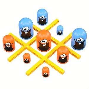 EPT 2 oyuncu tahta oyunları bulmaca oyunu eğlenceli diğer parti süslemeleri Gobblet büyük küçük Tic Tac Toe oyunu yemek - Product Image 3