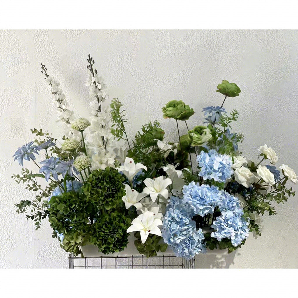 Flor acabada azul nº7