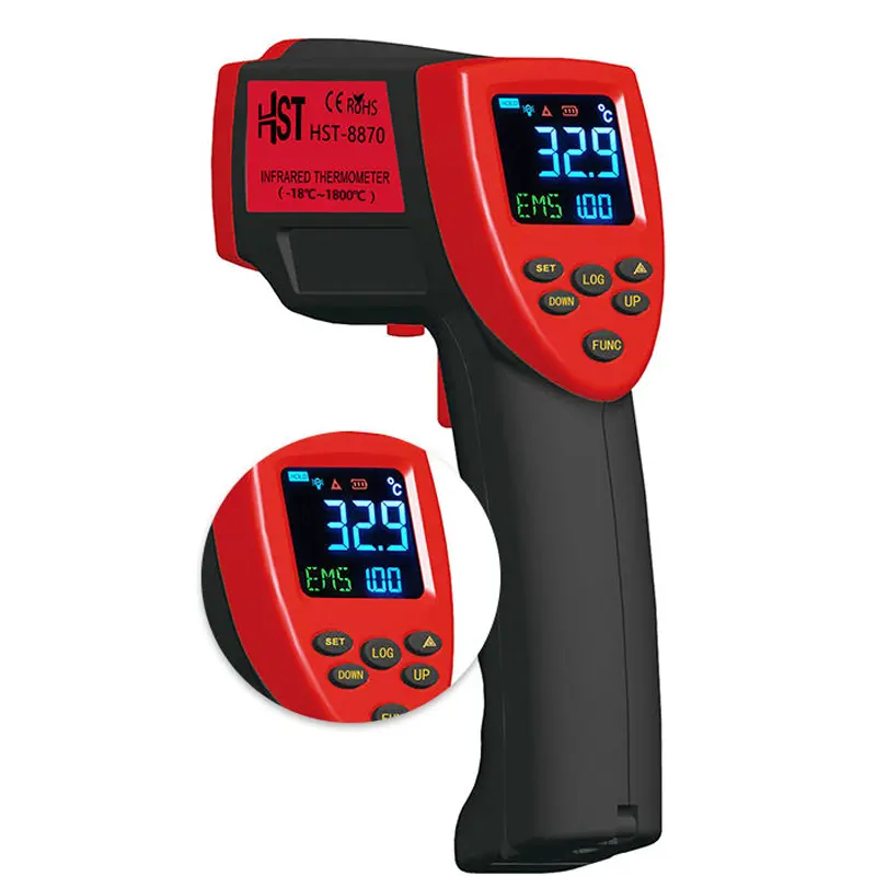 8 Kinds Measurement mode with data storage Pyrometer 2000c Industrial thermometer IR
