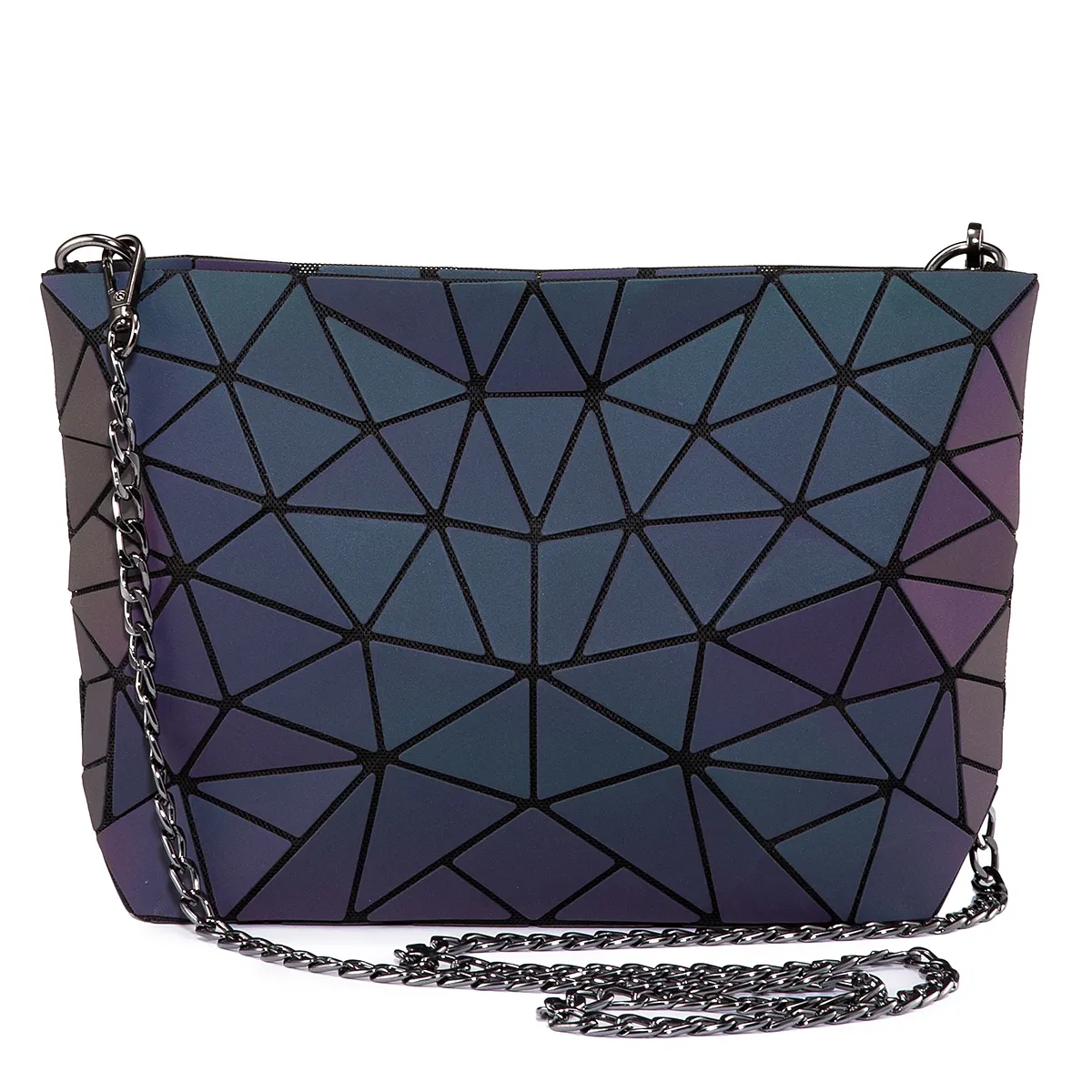 Lovevook 2021hot Selling Geometrische Vierkante Crossbody Bag Lady Taille Tas Merk Mode Meisjes Lichtgevende Reflectie Tas Vrouwen