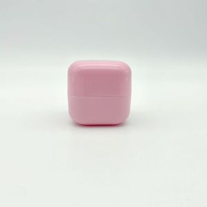 カスタマイズ可能なマカロン化粧品クリームジャー20g 30g 50g <span class=keywords><strong>100g</strong></span>二重壁ブルースクエアプラスチックスキンケア用ガラスジャーふた付き