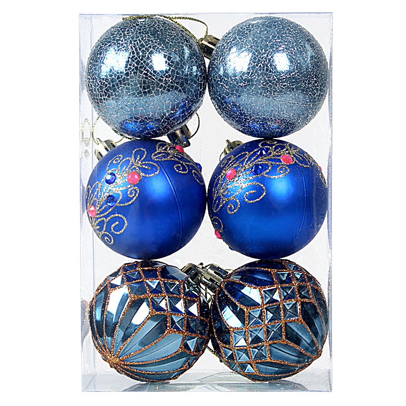 Painted 6cm6pcs (3 blue styles)